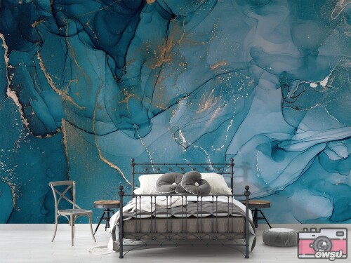 Alcohol Ink Colors Translucent, Abstract Multicolored Marble Texture, Bedroom Wallpaper Murals by we